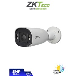 ZKTECO BL-855P48A-S8-S-HL – Cámara IP Bullet Híbrida Inteligente de 5 MP, Serie BioSense, Lente Motorizado 2.8–12 mm, Video A...