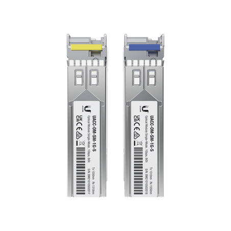 UFiber Módulo SFP, transceptor MiniGibic MonoModo 1 Gbps, distancia 3km, Simplex, un conector LC, incluye 2 tranceptores
