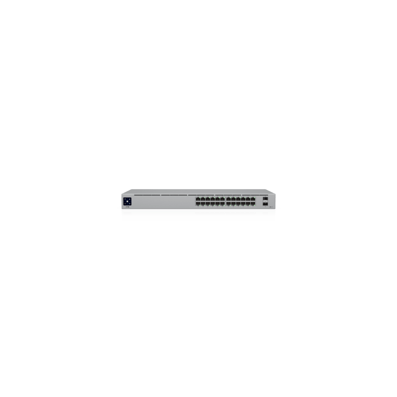 Switch UniFi Capa 2 / 24 Puertos Gigabit / 16 Puertos PoE+ 802.3af/at / 95W Total / 2 Puertos SFP 1G / Pantalla LCM / Sin Ven...
