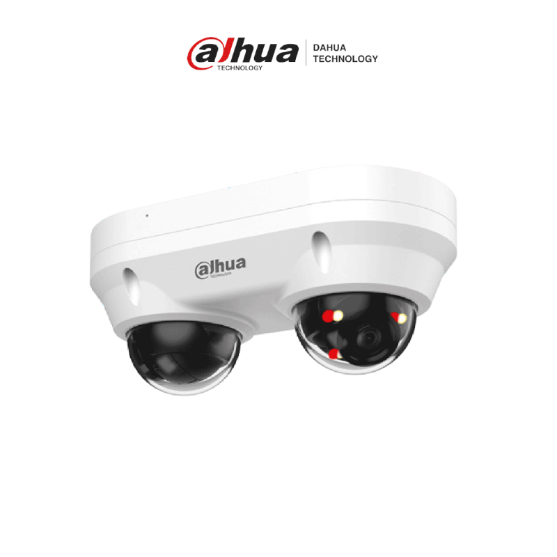 DAHUA  DH-IPC-HDBW2449FP-AS-E2-IL - Cámara Domo Dual IP de 4MP, iluminador dual inteligente/ Lente 2.8mm/ Protección Perimetr...