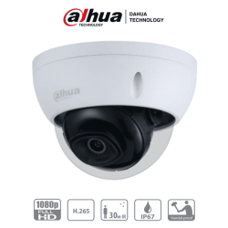 DAHUA DH-IPC-HDBW1230EN-0280B-S5- Cámara IP Domo Antivandalica de 2 Megapixeles/ Lente de 2.8 mm/ 104 Grados de Apertura/ Met...