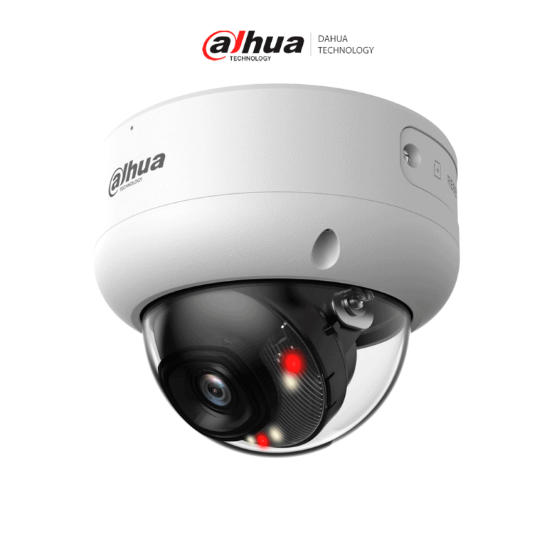 DAHUA DH-IPC-HDBW3449E-AS-IL - Cámara IP Domo Antivandálica de 4 Megapíxeles con Iluminador dual/ WizSense/ Lente de 2.8 mm/ ...