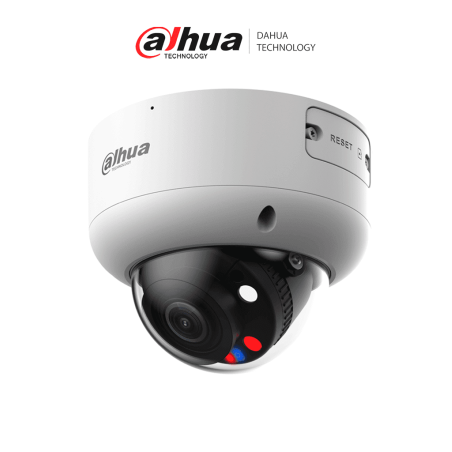 DAHUA DH-IPC-HDBW3549R1P-ZAS-PV - Camara IP Domo de 5 Megapixeles /TiOC/ Luz azul y roja/ Iluminadores Duales Inteligentes 40...