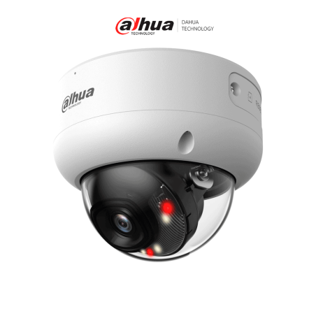 DAHUA DH-IPC-HDBW3849E-AS-IL - Cámara IP Domo Antivandálica 4k/ 8 Megapixeles/ Iluminador Dual/  Lente de 2.8 mm/ 107 Grados ...