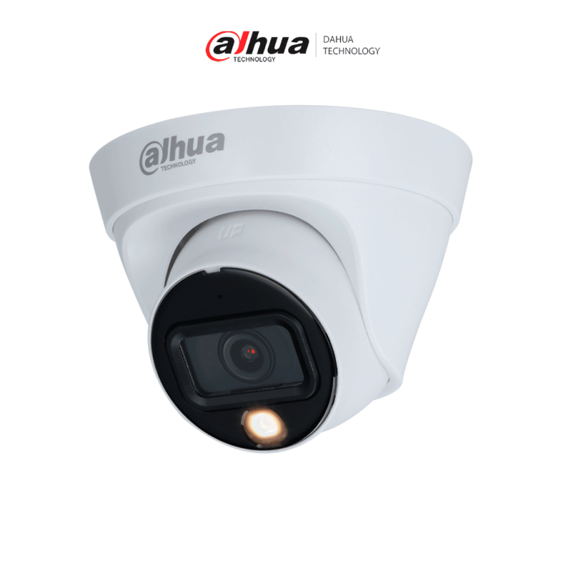 DAHUA DH-IPC-HDW1239T1P-A-LED-0280B-S6 - Cámara IP Domo Full Color de 2MP con lente de 2.8mm y 110° de visión. Cuenta con mic...