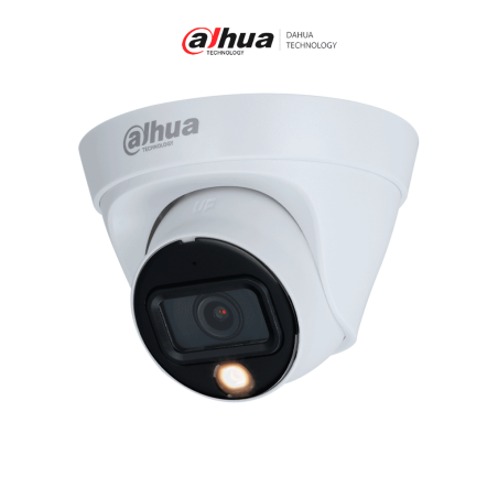 DAHUA DH-IPC-HDW1239T1P-A-LED-0280B-S6 - Cámara IP Domo Full Color de 2MP con lente de 2.8mm y 110° de visión. Cuenta con mic...