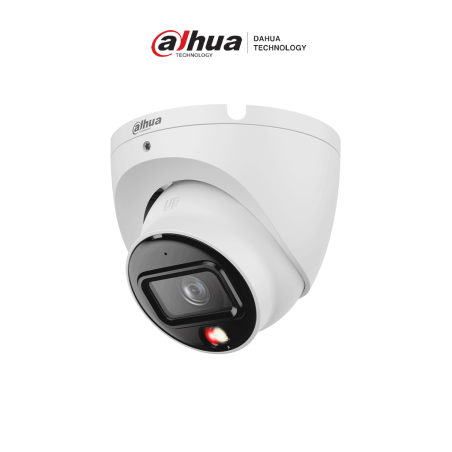 DAHUA DH-IPC-HDW1839TP-A-IL-0280B-S6 - Cámara IP Domo de 8MP con resolución 4K, lente de 2.8 mm y ángulo de visión de 105°. E...