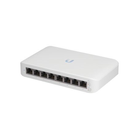 Switch UniFi Lite Administrable PoE de 8 Puertos 10/100/1000 Mbps (4 puertos 802.3af/at), 52 W