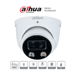 DAHUA DH-IPC-HDW3449H-AS-PV - Camara IP Domo TiOC de 4 Megapixeles/ WizSense/ Lente de 2.8 mm/ Angulo de 101 Grados/ Iluminad...