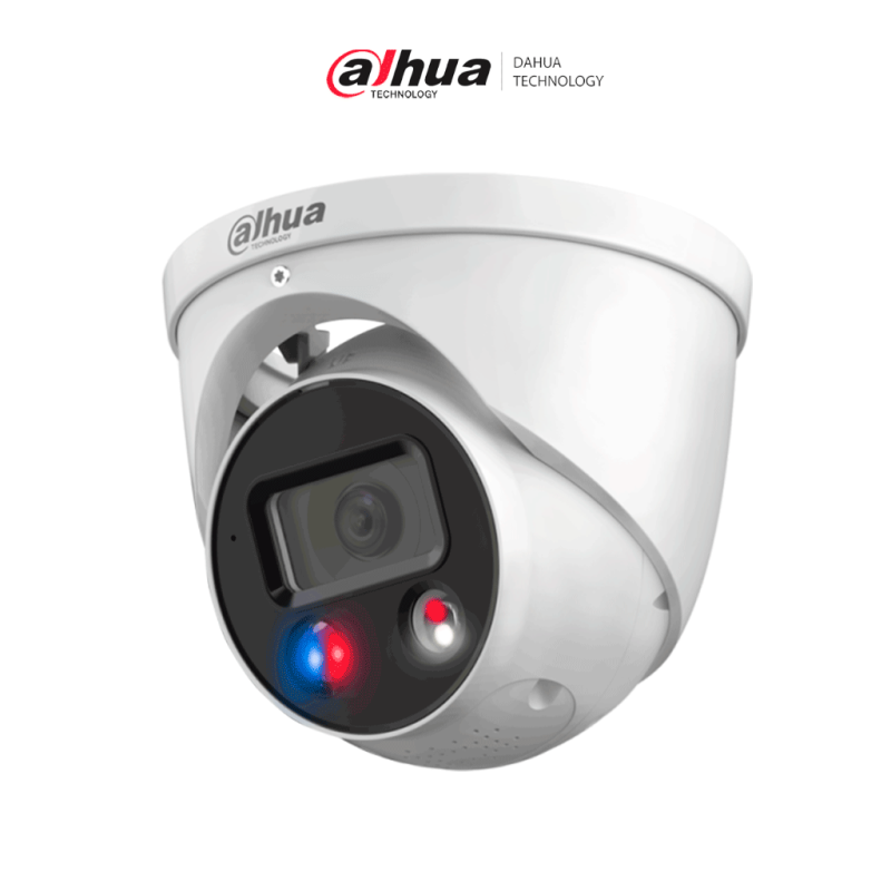 DAHUA DH-IPC-HDW3849H-AS-PV-S5 - Cámara IP Domo de 8 Megapixeles con Disuasión Activa/ Iluminador Dual Inteligente/ TiOC/Quci...