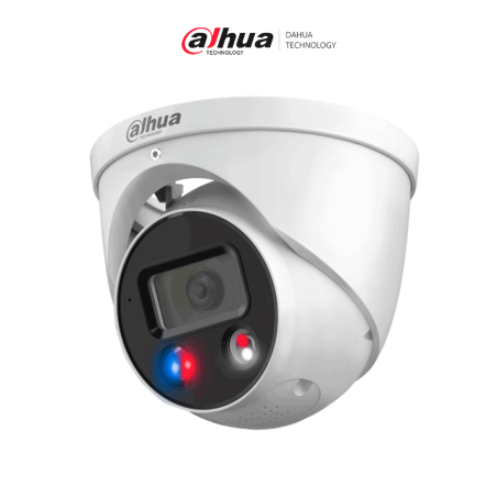 DAHUA DH-IPC-HDW3849H-AS-PV-S5 - Cámara IP Domo de 8 Megapixeles con Disuasión Activa/ Iluminador Dual Inteligente/ TiOC/Quci...