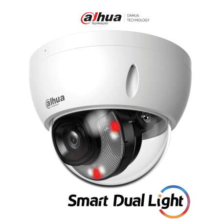 DAHUA IPC-HDBW2449E-S-IL- Camara IP Domo Antivandalica de 4 MP/ WizSense/ Iluminadores Duales Inteligentes/ Lente de 2.8mm/ 1...