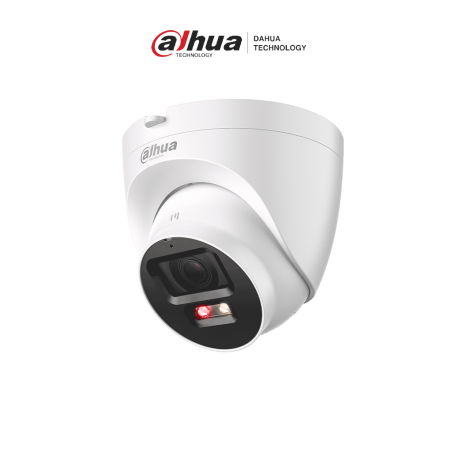 DAHUA IPC-HDW2549T-S-PV - Cámara Domo IP de 5 MP, 30 Mts de Iluminador Dual Inteligente/ Disuasión activa/ Lente 2.8mm/ SMD P...