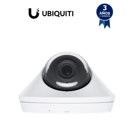 UBIQUITI UVC-G4-DOME - Cámara IP domo 4 MP, Lente Fijo, PoE, Iluminadores IR 9 Mts, Micrófono y Bocina integrados, Deteccion ...
