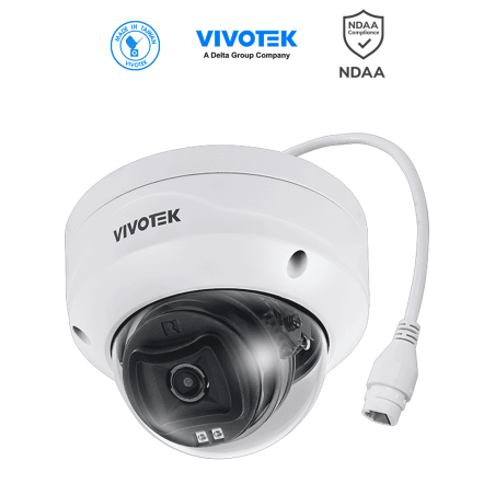 VIVOTEK FD833-HV(1Y) - Camara IP Domo Vortex Premium Series, 5 Megapixeles, Smart IR 30mts , WDR Pro, Lente Fijo 2.8 mm , Adv...