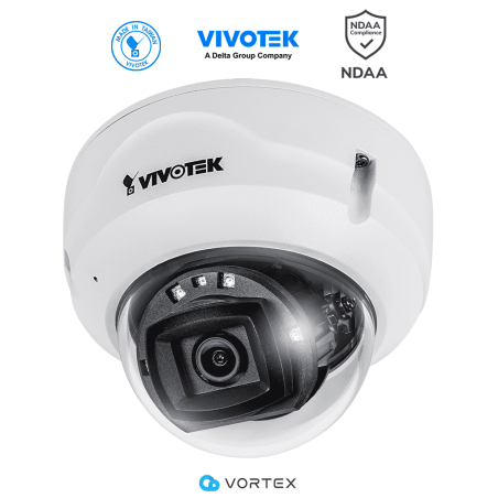 VIVOTEK FD839-EHV - Camara IP VORTEX Essential Series Domo Exterior 5 MP, Lente Fijo 2.8mm, Microfono Integrado, IR 30 mts, W...