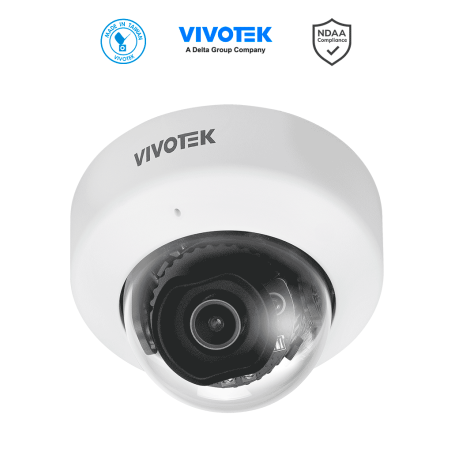 VIVOTEK FD9186-H - Cámara IP domo interior 5 Megapixeles, lente fijo 2.8mm, Smart IR 30mts, WDR Pro, micrófono integrado, Sma...