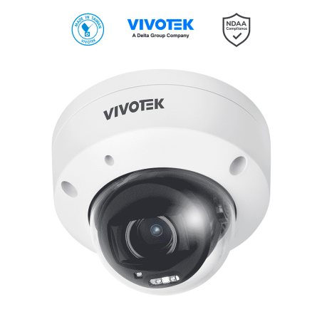 VIVOTEK FD9380-HTV-V2 - Cámara IP domo exterior 5 MP, lente varifocal remoto 2.7-13.5mm, Smart IR 30m, WDR Pro, Cibersegurida...