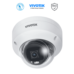VIVOTEK FD9380-HV-V2 - Cámara IP domo exterior 5 MP, H.265, lente fijo 2.8mm, Smart IR 30m, WDR Pro, IA Smart Search, ciberse...