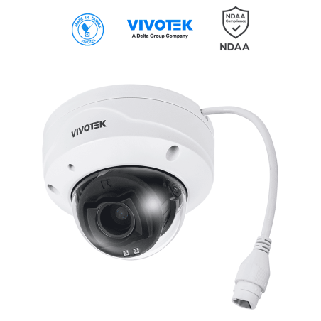 VIVOTEK FD9383-HTV - Cámara IP Domo exterior 5 MP, Lente Varifocal Remoto 2.8-12mm, Smart VCA, Deep Search, Smart IR 30 mts, ...