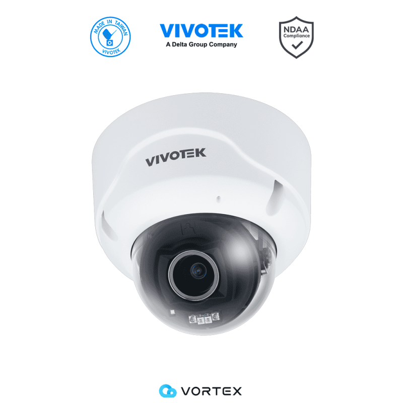 VIVOTEK VORTEX FD839-EHTV-V2 - Cámara IP VORTEX Premium Series Domo exterior 5MP, Lente varifocal 2.8-12mm, Micrófono integra...