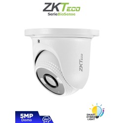 ZKTECO ES-855P31C-S8-MI-S-HL - Cámara IP Domo Híbrida Inteligente de 5 MP, Serie BioSense, Lente 3.6 mm, Micrófono Integrado,...