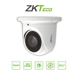 ZKTECO ES855P21CS7MI- Cámara IP Domo 5 Megapíxeles / Compresión H.265 / Lente de 2.8 mm / Alcance IR 30 mts / Micrófono Integ...