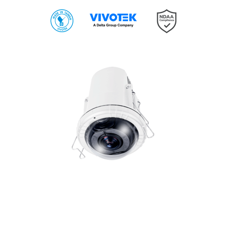 VIVOTEK FE912-H(1YL) - Cámara IP VORTEX Premium Series Fisheye interior, 12 Megapixeles, WDR Pro, Micrófono integrado, NDAA, ...