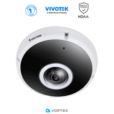 VIVOTEK FE931-EHV(1YL) - Cámara IP VORTEX Premium Series Fisheye exterior 12 Megapixeles, IR 20m, WDR Pro, Micrófono integrad...