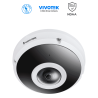 VIVOTEK FE9380-HV - Cámara IP fisheye exterior 5 MP, H.265, panorámica 360º, Smart IR 10m, WDR Pro, micrófono integrado, IP66...