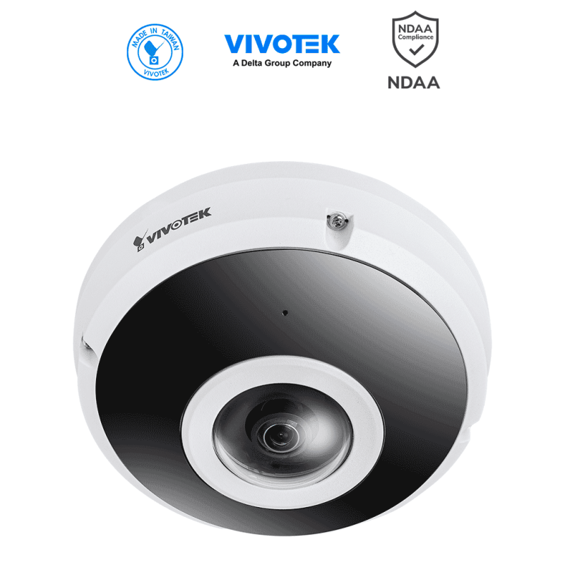 VIVOTEK FE9382-EHV-v2 - Cámara IP fisheye exterior 6 MP, panorámica 360º, Smart IR II 20m, Deep Search, WDR Pro, Smart VCA, S...