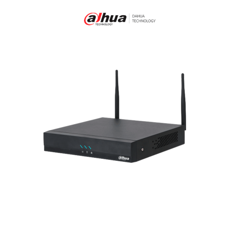 DAHUA DHI-NVR2104HC-W - NVR WiFi de 16 MP/ 4 Canales IP/ H.265/ Salidas HDMI &VGA/ 1 Bahía de Disco Duro/ 1 E&S de Audio/ Onv...