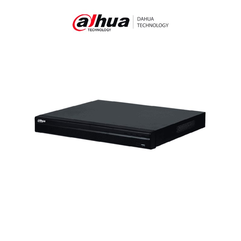 DAHUA DHI-NVR4208-8P-4KS3 NVR de 8 MP/ 4k/ 8 Canales IP/ 8 Puertos PoE/ Rendimiento de 160 Mbps/ H.265+/ 2 Bahías de discos d...