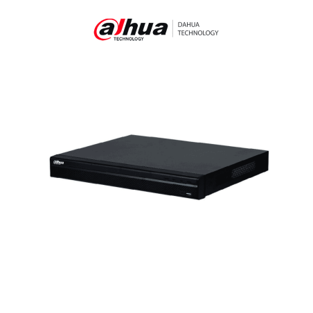 DAHUA DHI-NVR4216-16P-4KS3 NVR de 8 MP/ 4k / 16 Canales IP/ 16 Puertos PoE/ Rendimiento de 160 Mbps/ Smart H.265+/ 2 Bahias d...