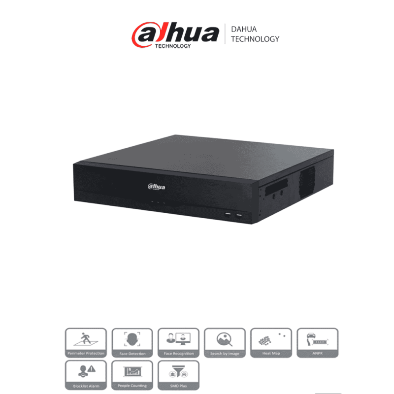 DAHUA DHI-NVR5816-EI NVR IP WizSense de 16 canales 2MP/ 2U 8HDD/ AcuPick/ H.265+/ 384 Mbps/ Admite Raid0/1/5/6/10/  Face Dete...