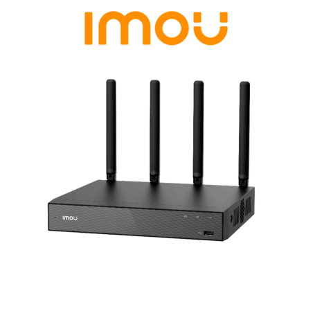 IMOU NVR-N118W-8A0E NVR WIFI 18 Canales, Disco duro de 3.5 pulgadas hasta 16T, micrófono y altavoz integrados, cuatro antenas...