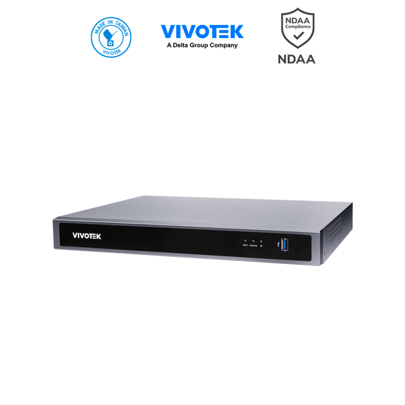 VIVOTEK ND9326P - NVR 8 canales con 2 bahías y 8 puertos PoE FE RJ45, además de 1 puerto GE RJ45, ciberseguridad Trend Micro,...