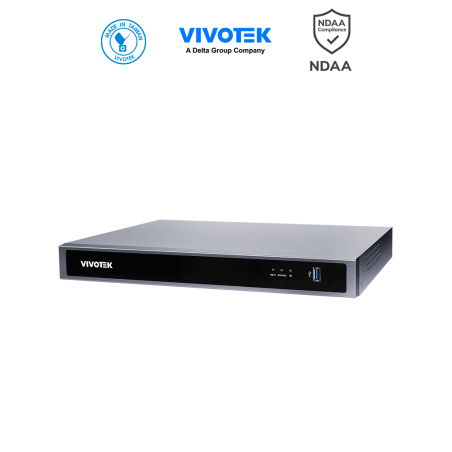VIVOTEK ND9426P - NVR 16 canales con 2 bahías y 16 puertos PoE GE, además de HDMI 4K y VGA, ciberseguridad Trend Micro, Deep ...