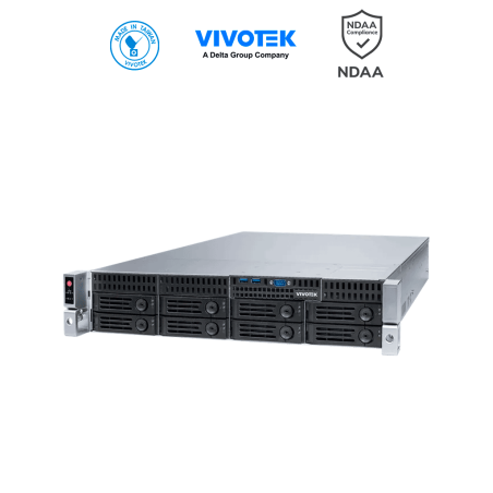 VIVOTEK NR9581-v3 - Grabador de video IP NVR 32 canales, 8 bahias, VSS Pro integrado, Deep Search, Salida HDMI, con doble fue...