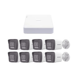 Kit IP 1080p (2 Megapixel) / NVR de 8 Canales con 8 Puertos PoE / 8 Cámaras IP Bala ColorVu Lite y Motion Detection 2.0 / Mic...