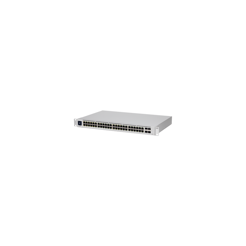 UniFi Switch USW-48-POE, Capa 2 de 48 puertos (32 puertos PoE 802.3af/at + 16 puertos Gigabit) + 4 puertos 1G SFP, 195W, pant...