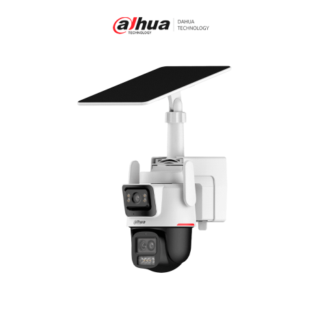 DAHUA DH-IPC-PTS2649C-3E3Z-4GB20, Cámara PT Solar 4G WizColor/ Dual 3 + 3MP/ SMD 3.0/ Disuasión Activa/ Audio bidireccional/ ...