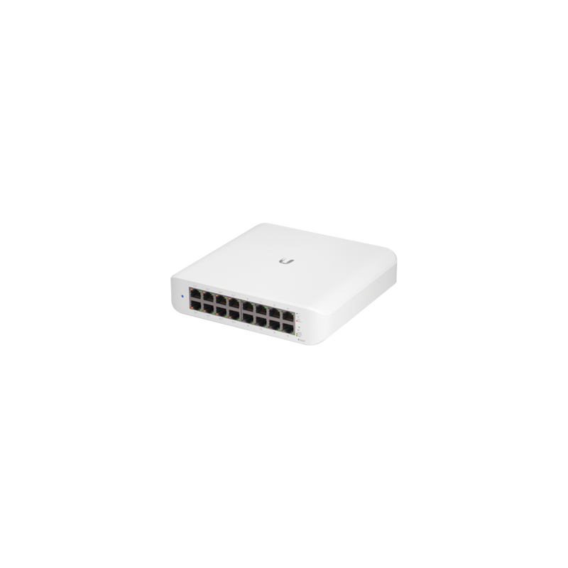 Switch UniFi Lite Administrable PoE de 16 Puertos 10/100/1000 Mbps (8 puertos 802.3af/at), 45 W