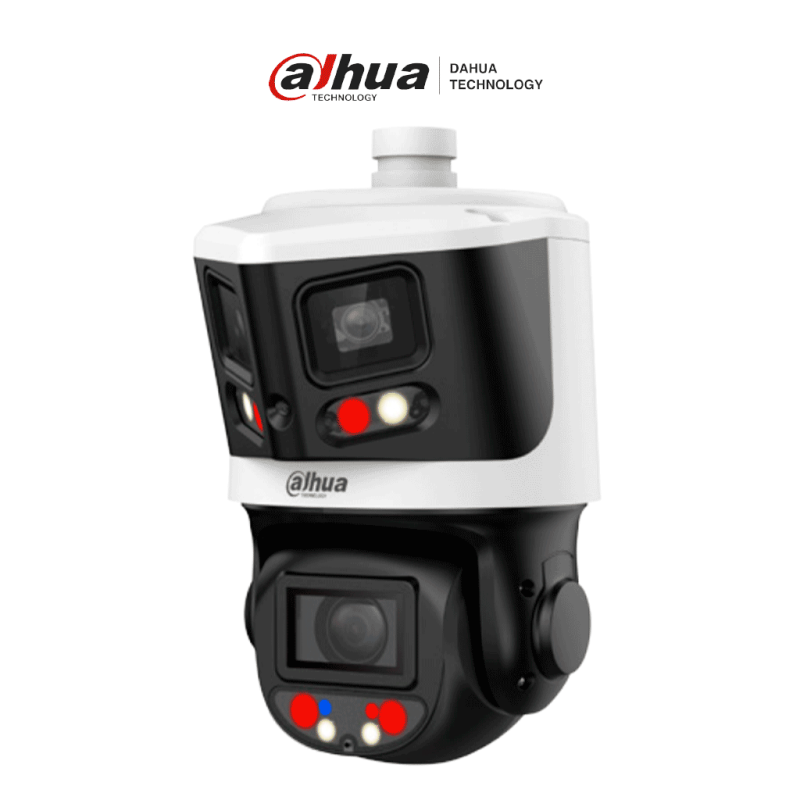 DAHUA DH-SDT3E410-8P-MB-A-PV1 - Cámara PTZ IP X-Spans 8MP+4MP, TiOC: 10X Zoom, IR hasta 70m, Autotracking, Protección perimet...