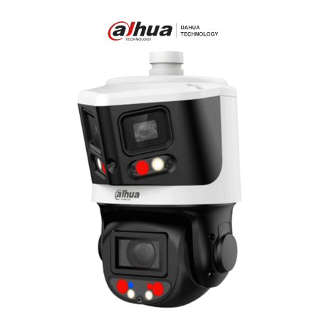 DAHUA DH-SDT3E410-8P-MB-A-PV1 - Cámara PTZ IP X-Spans 8MP+4MP, TiOC: 10X Zoom, IR hasta 70m, Autotracking, Protección perimet...