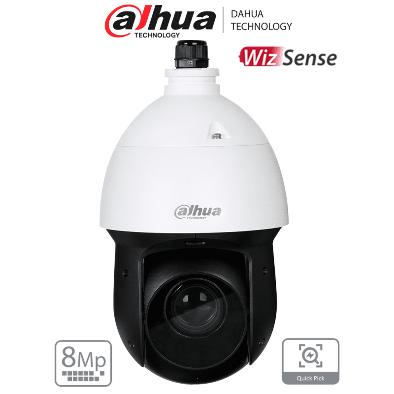 DAHUA SD49825GB-HNR - Cámara IP PTZ de 8 MP / WizSense/ 25x de Zoom óptico/ IR de 100 m/ H.265+/ WDR Real de 120 dB/ Protecci...