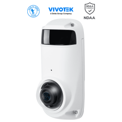 VIVOTEK CC9381-HV-v2 - Cámara IP panorámica exterior de 5 MP con visión 180º, Smart IR 15 Mts, IP66, IK10, WDR Pro, Micrófono...