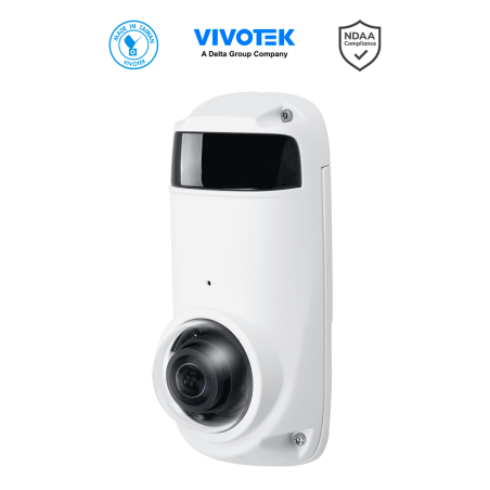 VIVOTEK CC9391-HV - Cámara IP panorámica exterior de 8MP con visión 180º, Smart IR 20 Mts, IP66, IK10, WDR Pro, Micrófono int...