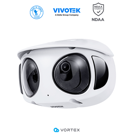 VIVOTEK MS930-EHV(1YL) - Cámara IP VORTEX Premium Series panorámica 180º exterior, 8 MP (4K), luz IR 20 m, WDR Pro, visión SN...