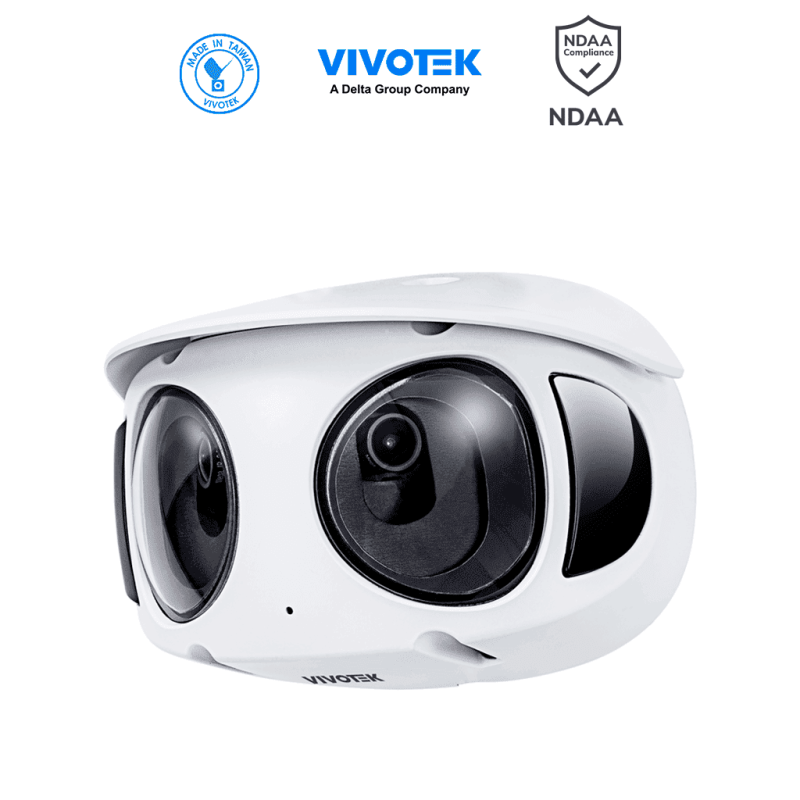 VIVOTEK MS9390-EHV-v2 - Cámara IP Panorámica Exterior 8 MP (4K) de 180°, con IR 20m, WDR Pro, Visión SNV, además micrófono in...